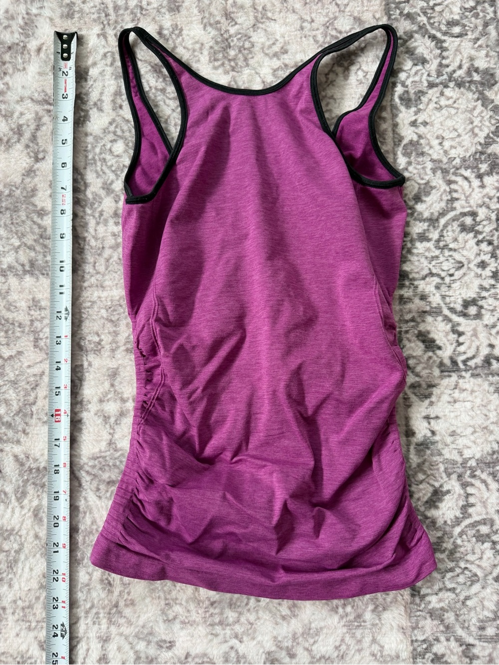 Lululemon In The Flow Tank 6 Regal Plum Purple Top Ruched Scoop Back